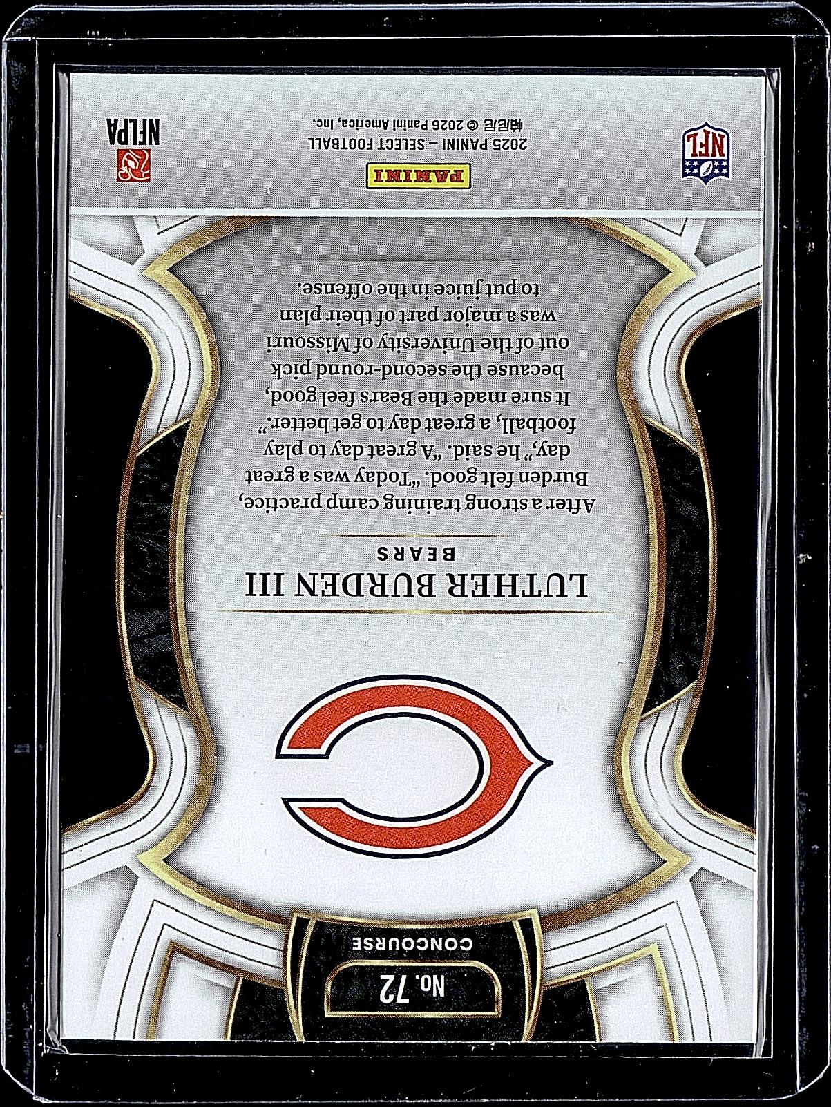 2025 Panini Select #72 Luther Burden III