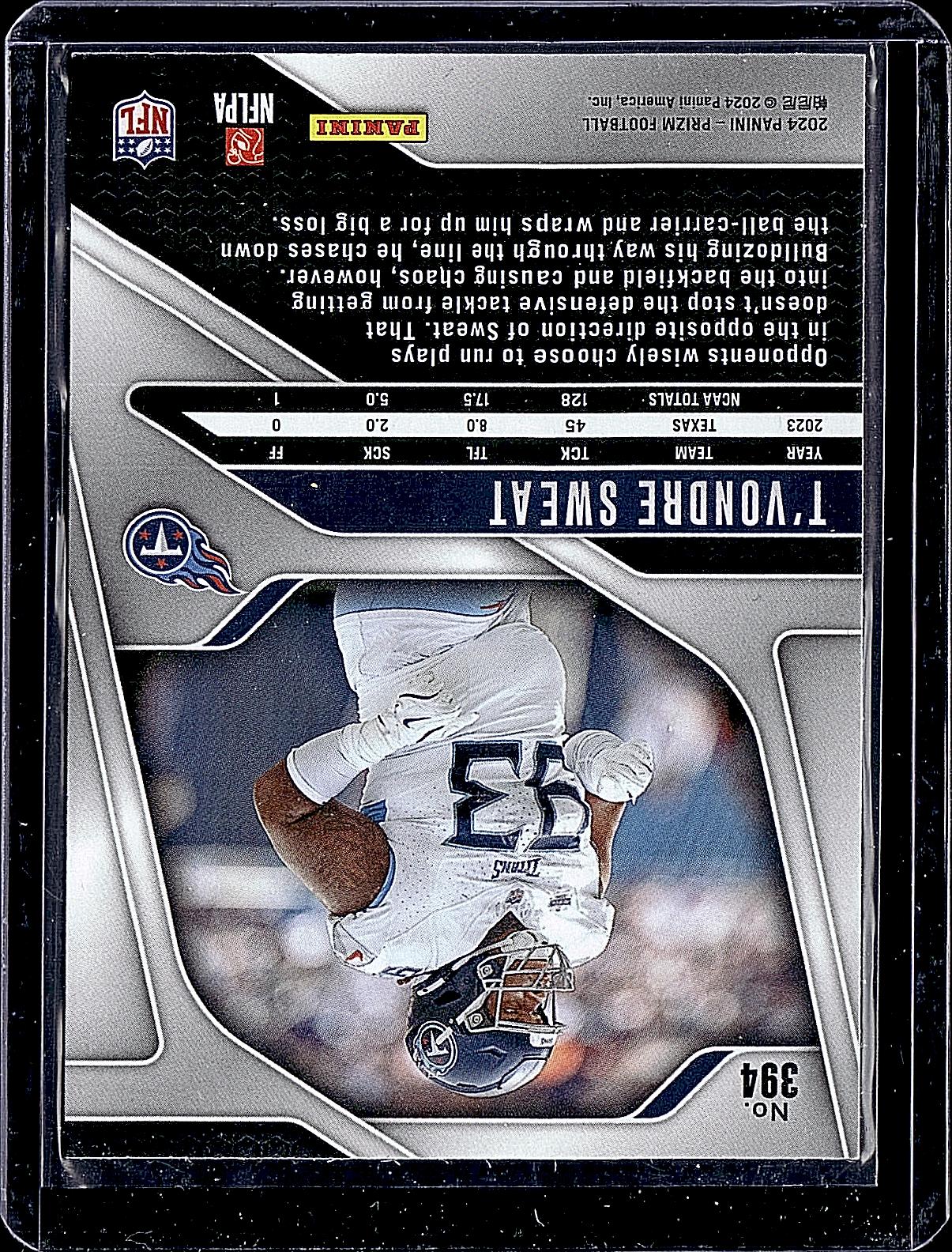 2024 Panini Prizm #394 T'Vondre Sweat