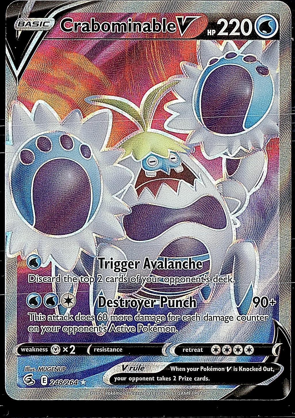 SWSH08: Fusion Strike #248/264 Crabominable V (Full Art)
