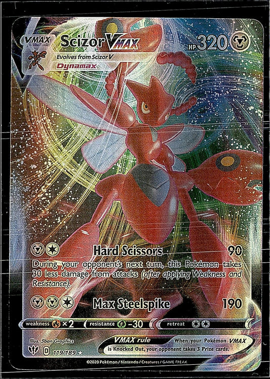 SWSH03: Darkness Ablaze #119/189 Scizor VMAX