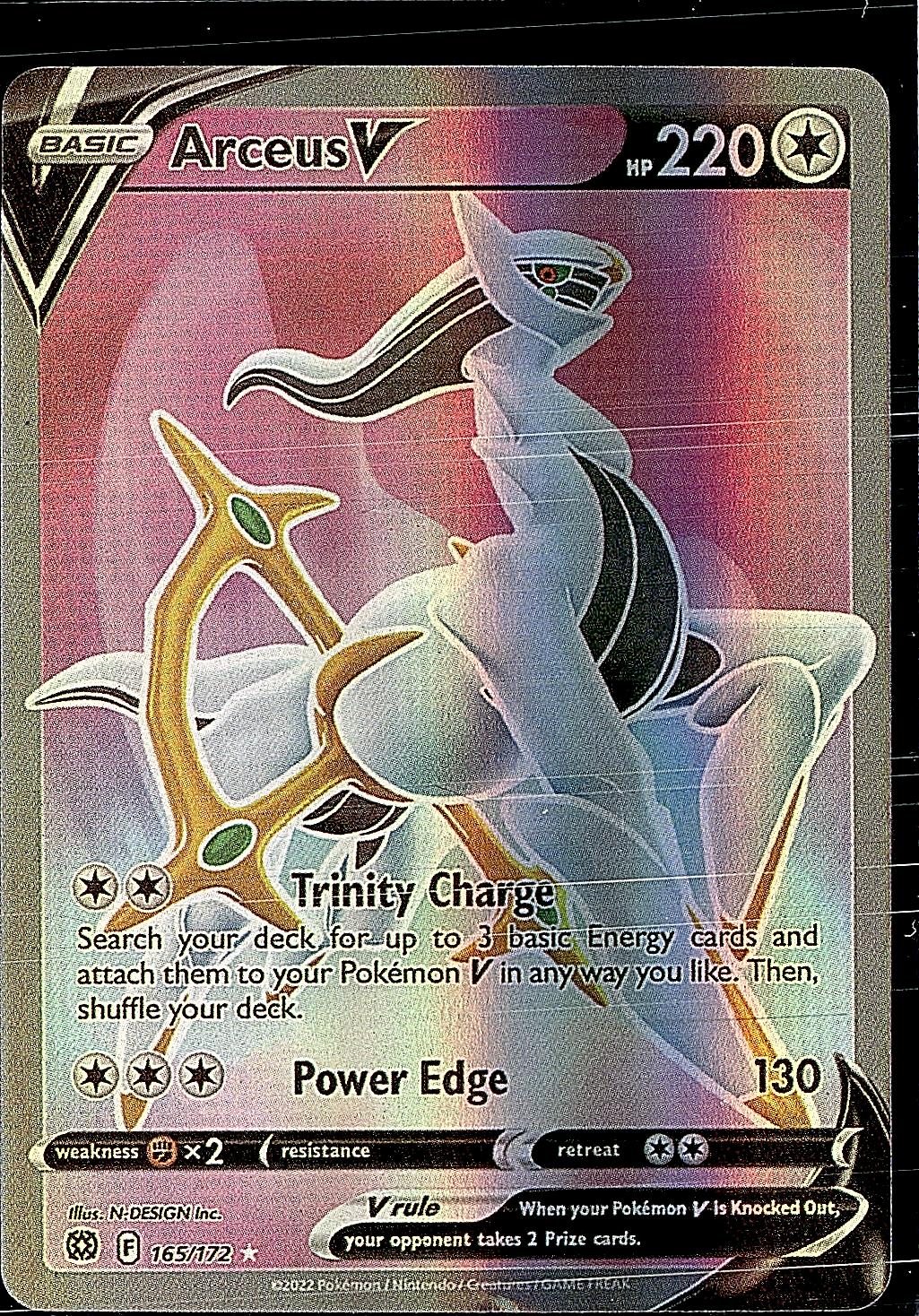 SWSH09: Brilliant Stars #165/172 Arceus V (Full Art)