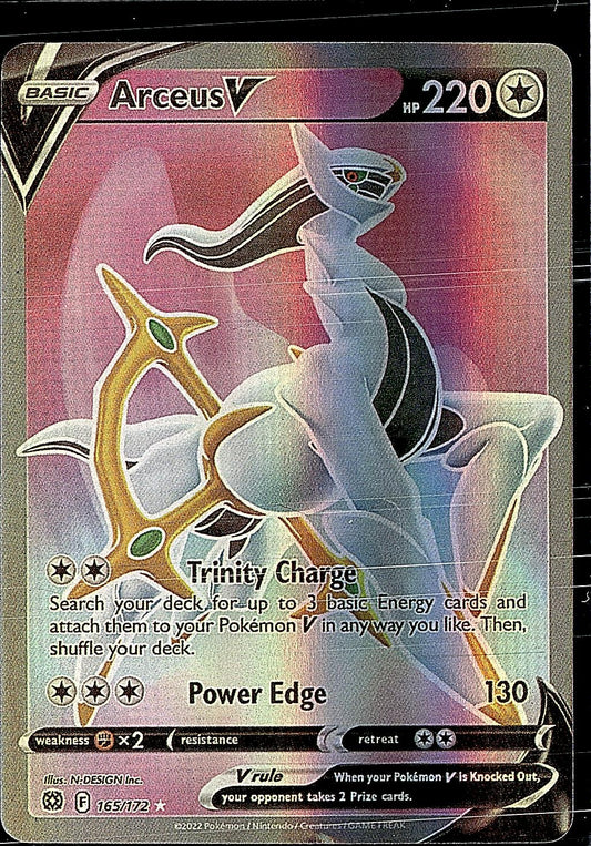SWSH09: Brilliant Stars #165/172 Arceus V (Full Art)