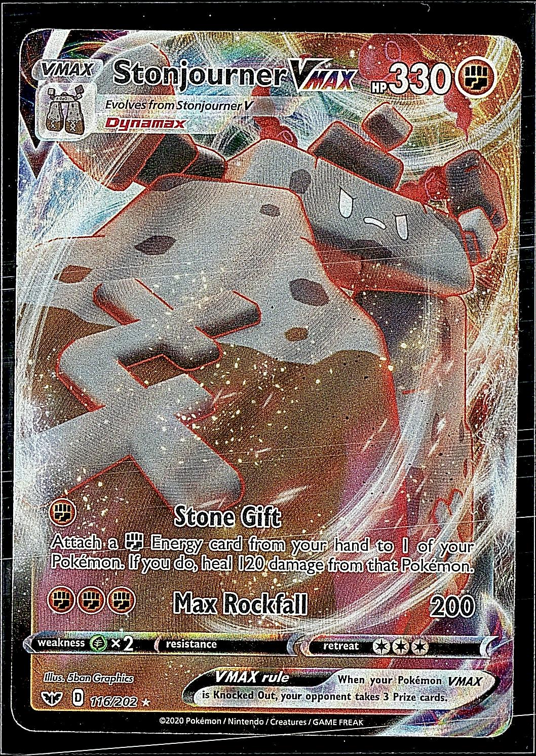 SWSH01: Sword & Shield Base Set #116/202 Stonjourner VMAX