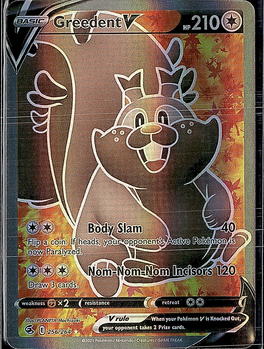 SWSH08: Fusion Strike #256/264 Greedent V (Full Art)