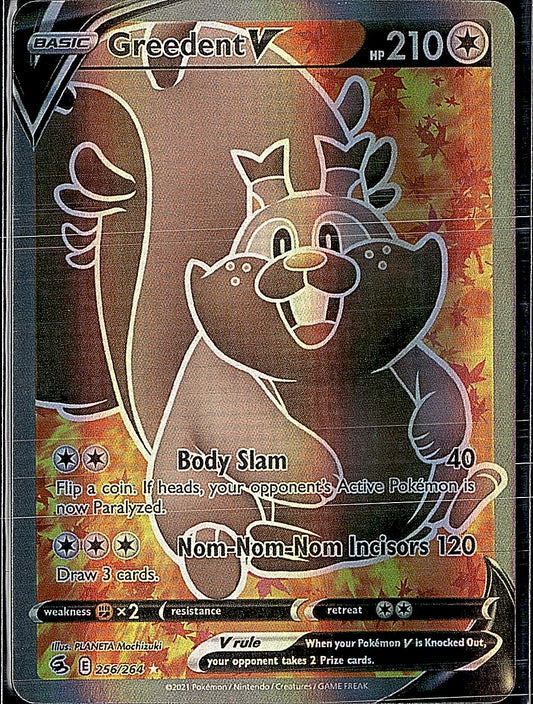 SWSH08: Fusion Strike #256/264 Greedent V (Full Art)