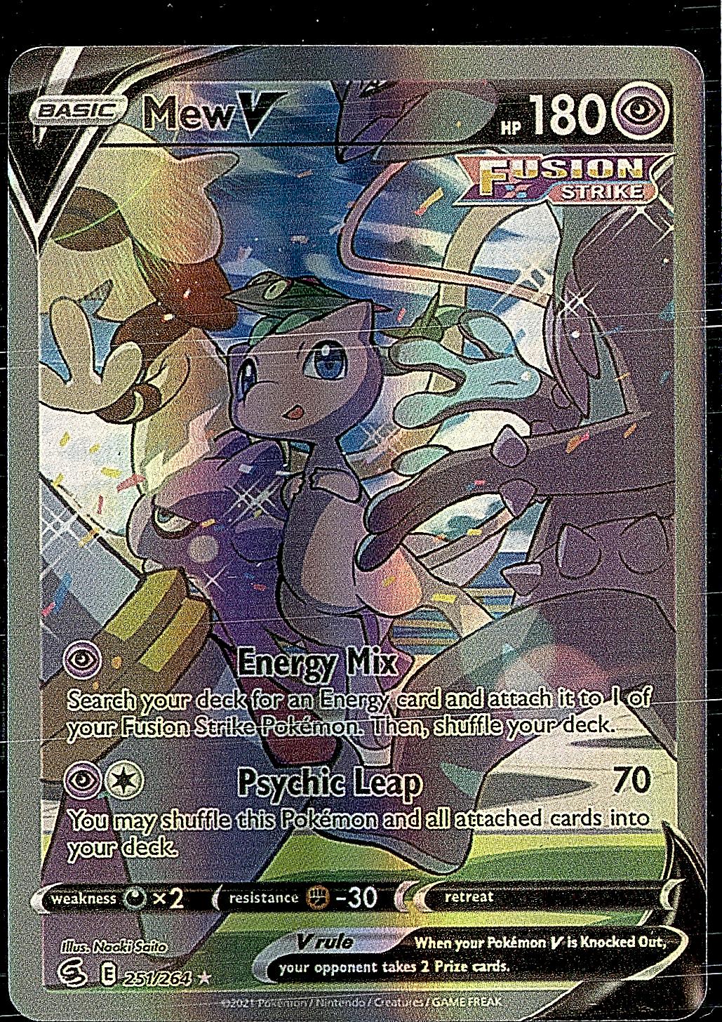 SWSH08: Fusion Strike #251/264 Mew V (Alternate Full Art)