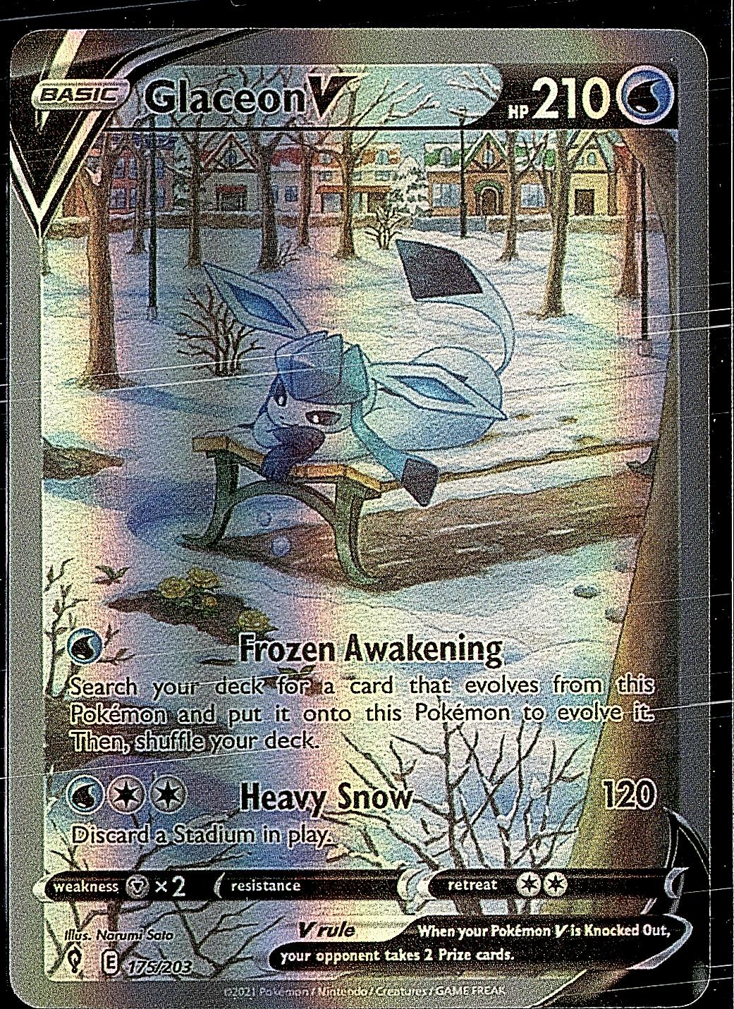 SWSH07: Evolving Skies #175/203 Glaceon V (Alternate Full Art)