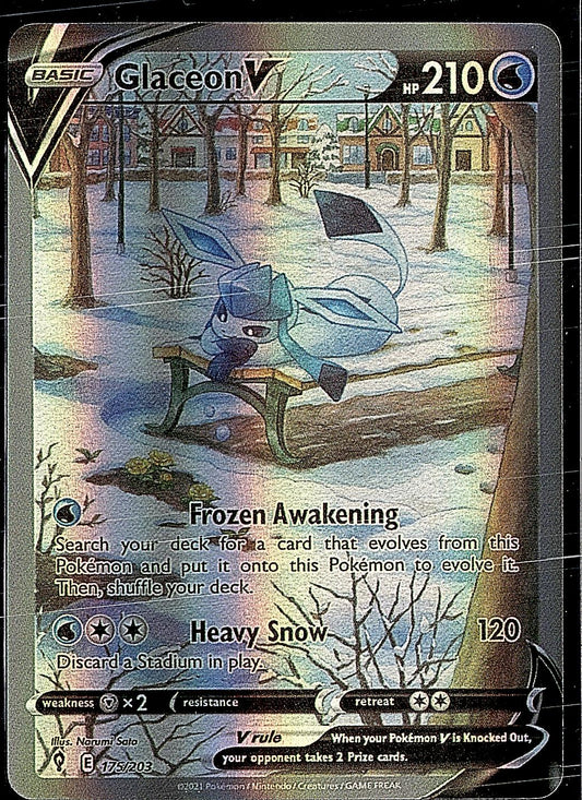 SWSH07: Evolving Skies #175/203 Glaceon V (Alternate Full Art)