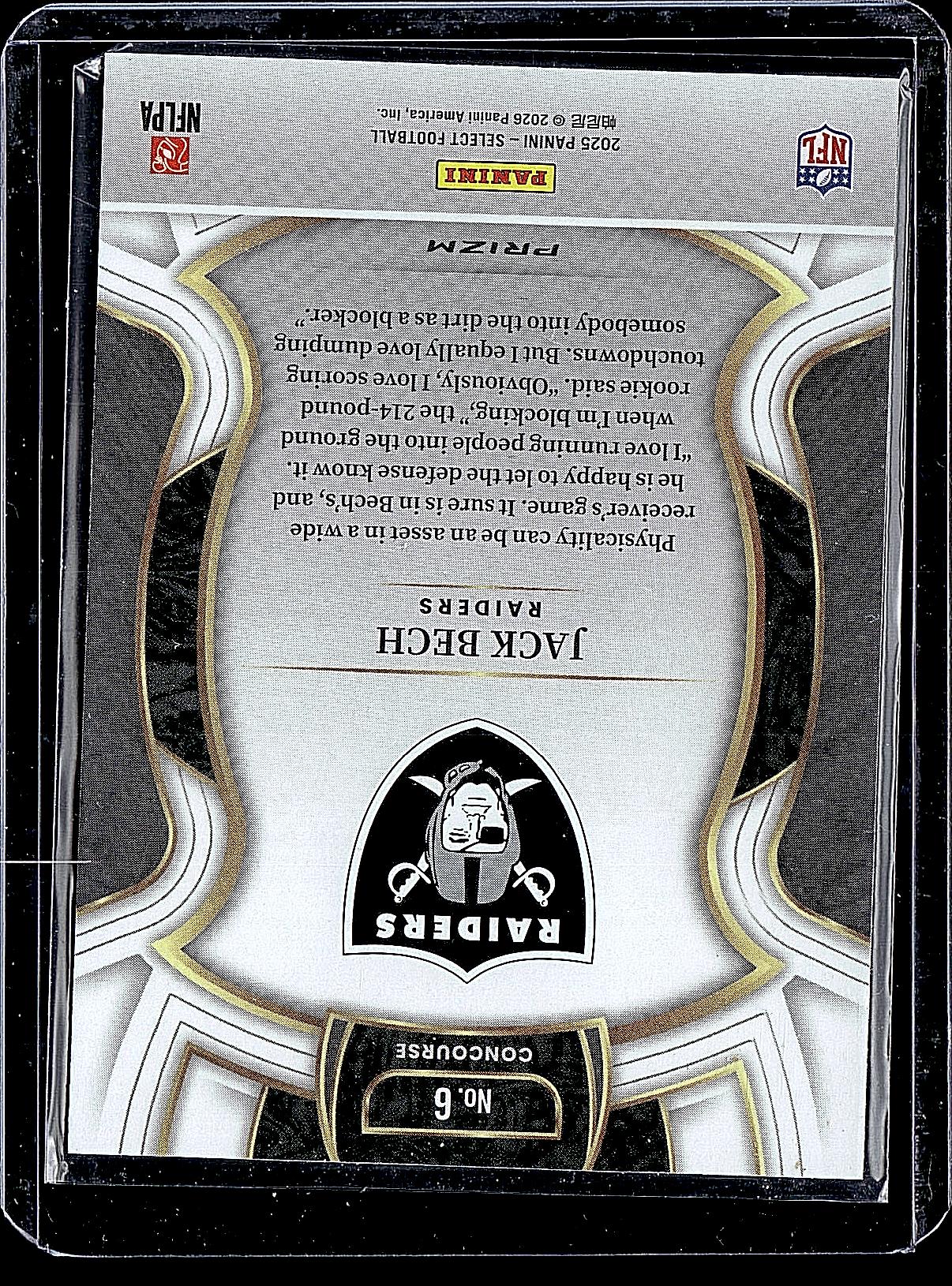 2025 Panini Select #6 Jack Bech Silver Prizm
