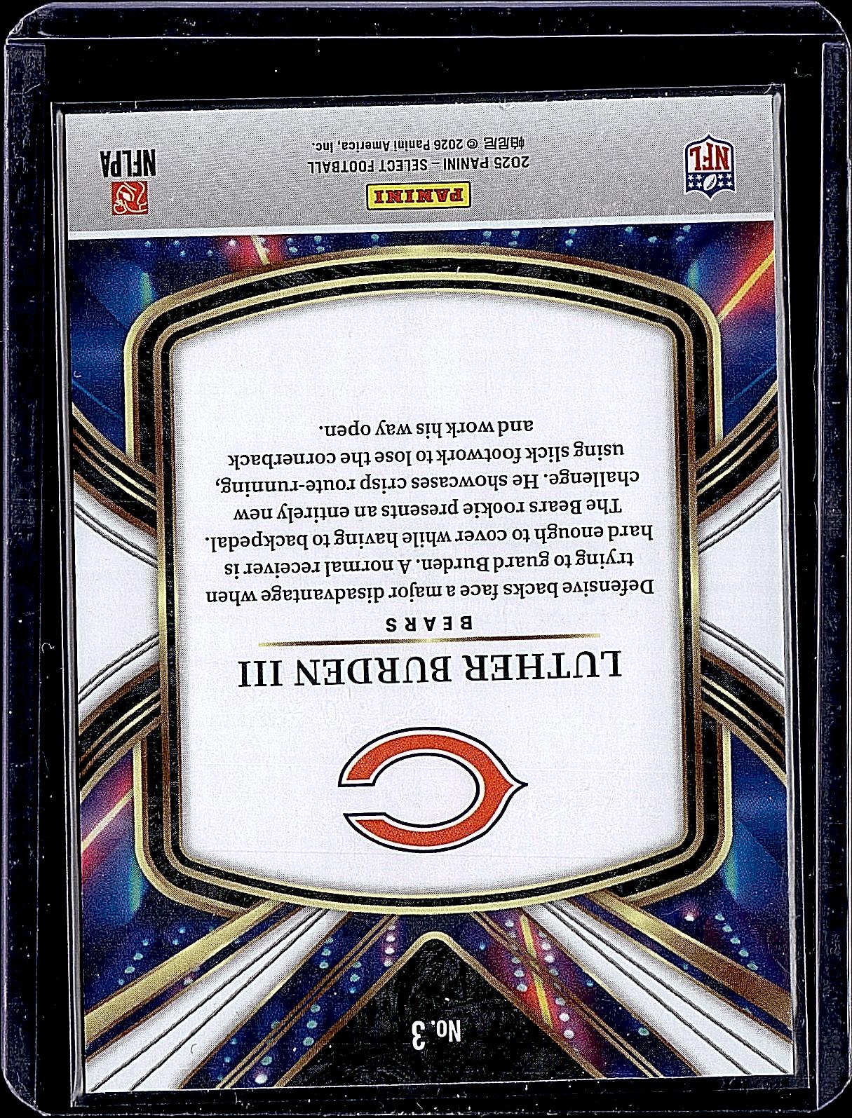 2025 Panini Select #3 Luther Burden III Select Future