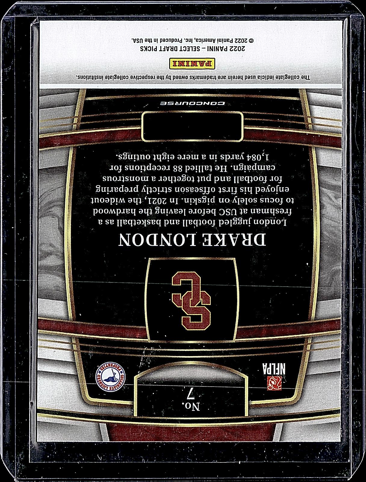 2022 Panini Select Draft Picks #7 Drake London