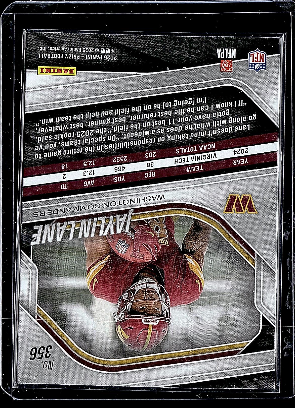 2025 Panini Prizm #356 Jaylin Lane