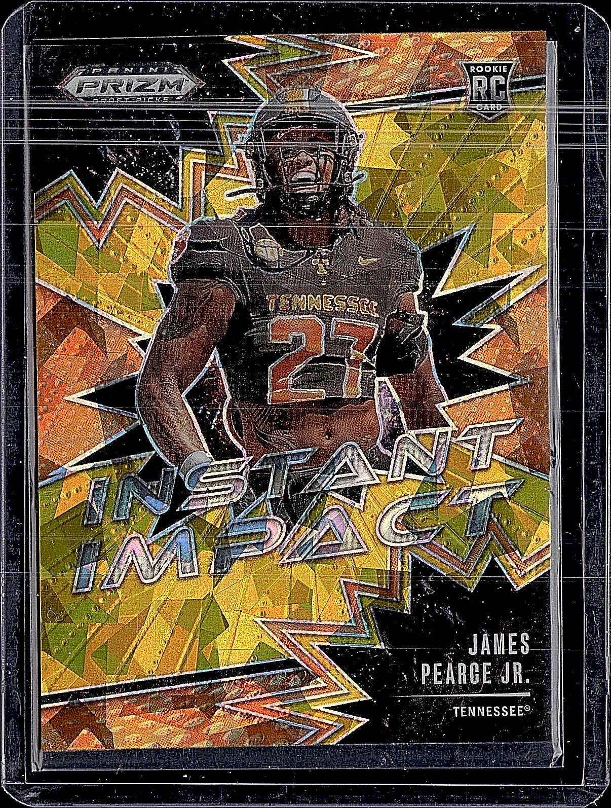 2025 Panini Prizm Draft Picks #II-JPJ James Pearce Jr. Instant Impact Gold Ice