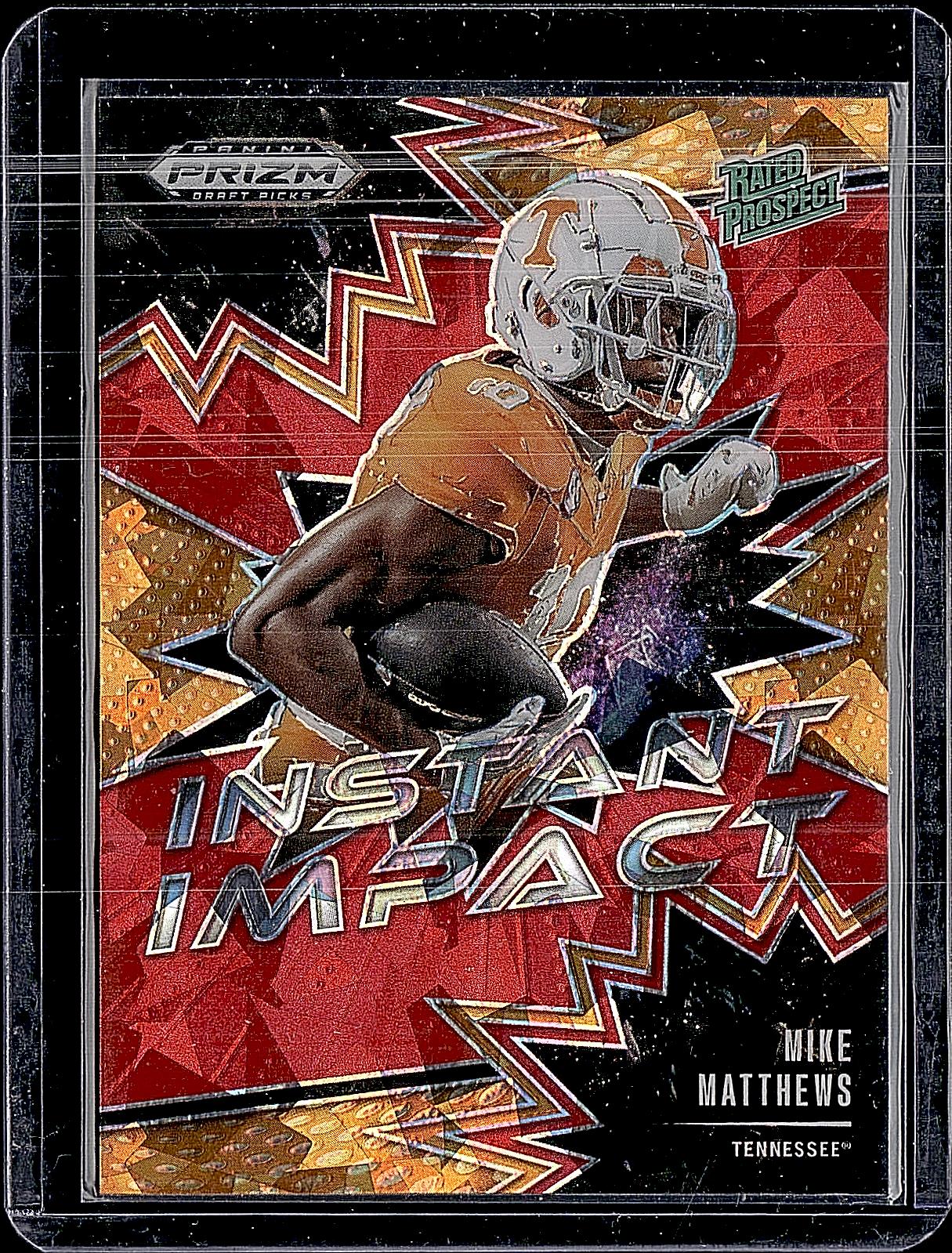 2025 Panini Prizm Draft Picks #II-MMS Mike Matthews Instant Impact Gold Ice