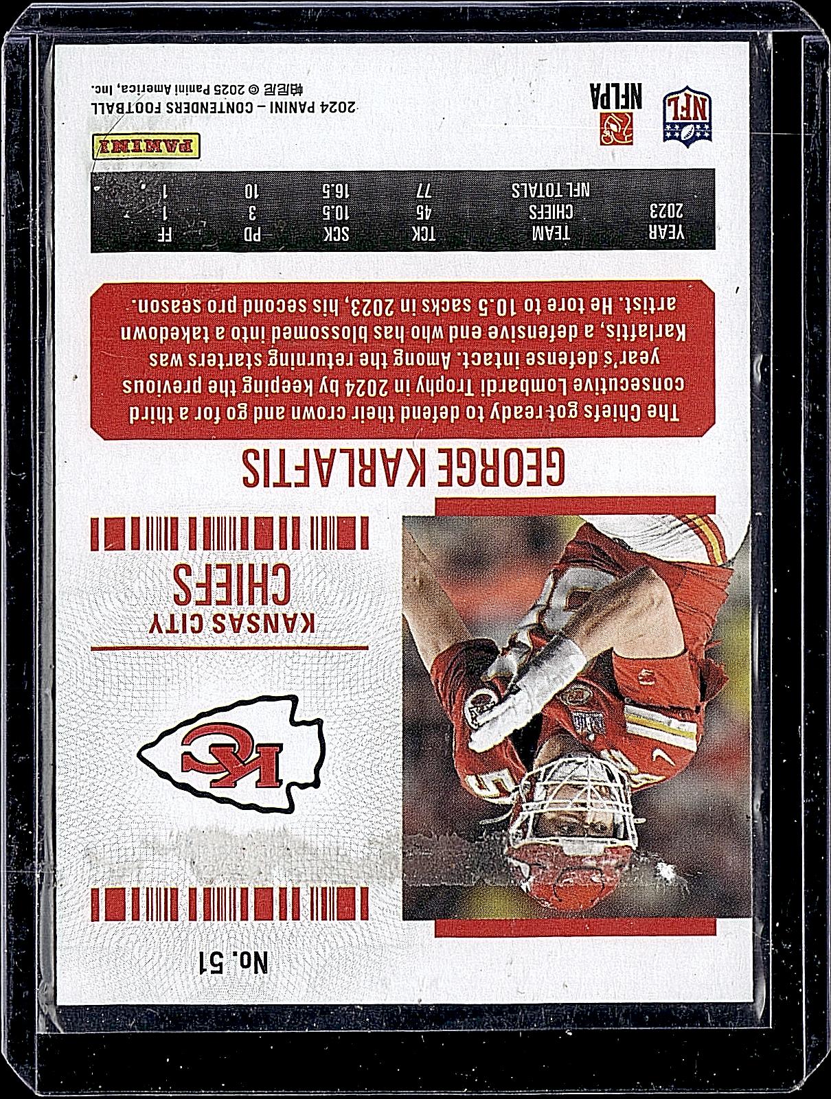 2024 Panini Contenders #51 George Karlaftis
