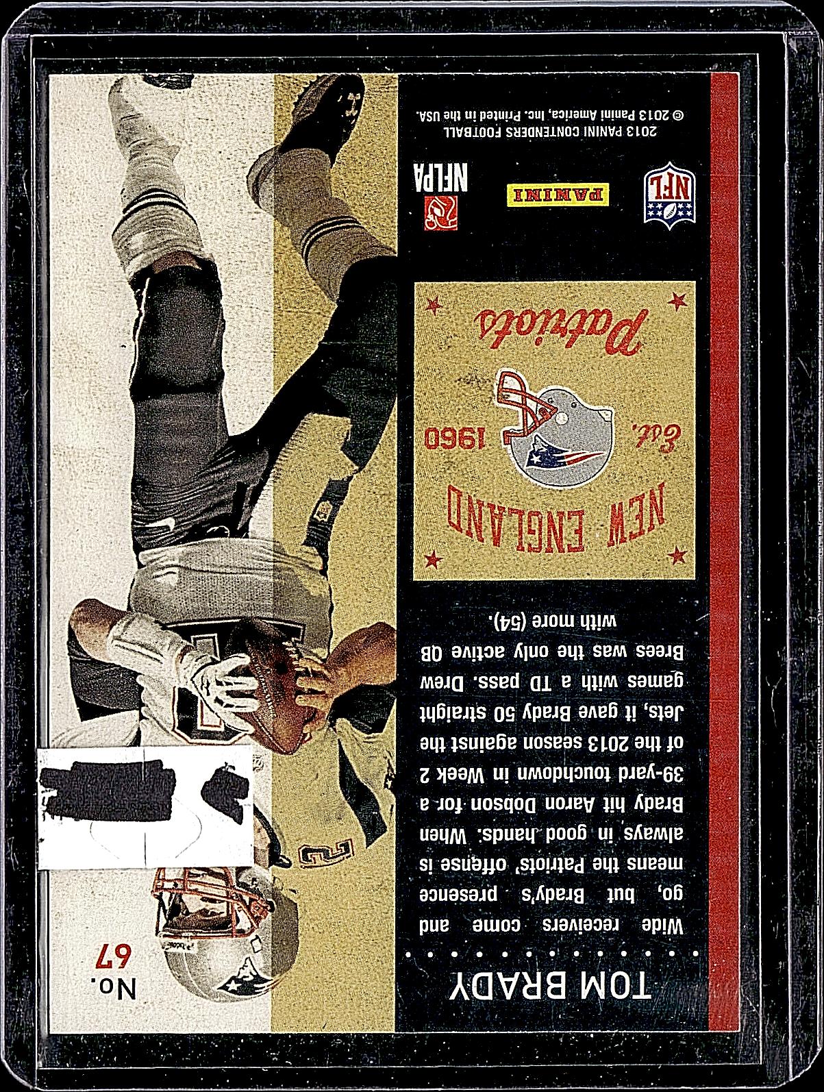 2013 Panini Contenders #67 Tom Brady