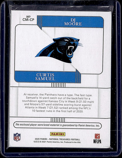 2021 Panini National Treasures #CM-CP  Samuel / Moore NFL NFL Gear Combo #/25