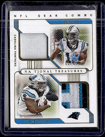 2021 Panini National Treasures #CM-CP  Samuel / Moore NFL NFL Gear Combo #/25