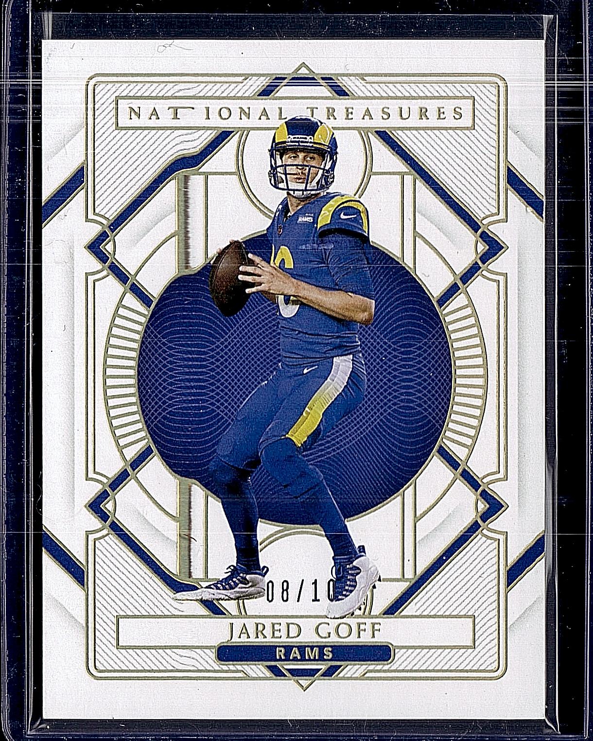 2020 Panini National Treasures #55 Jared Goff #/10