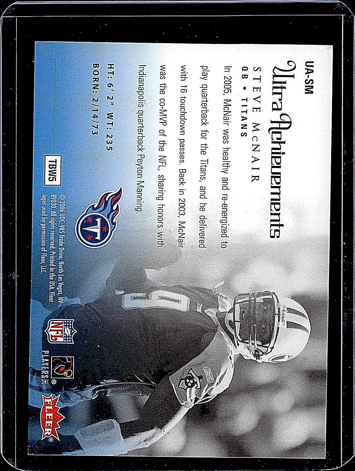2006 Ultra #UA-SM Steve McNair Ultra Achievements Jerseys