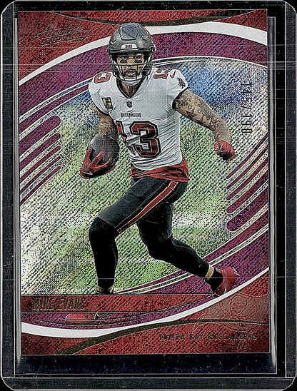 2025 Panini Absolute #27 Mike Evans Purple Rain #/190