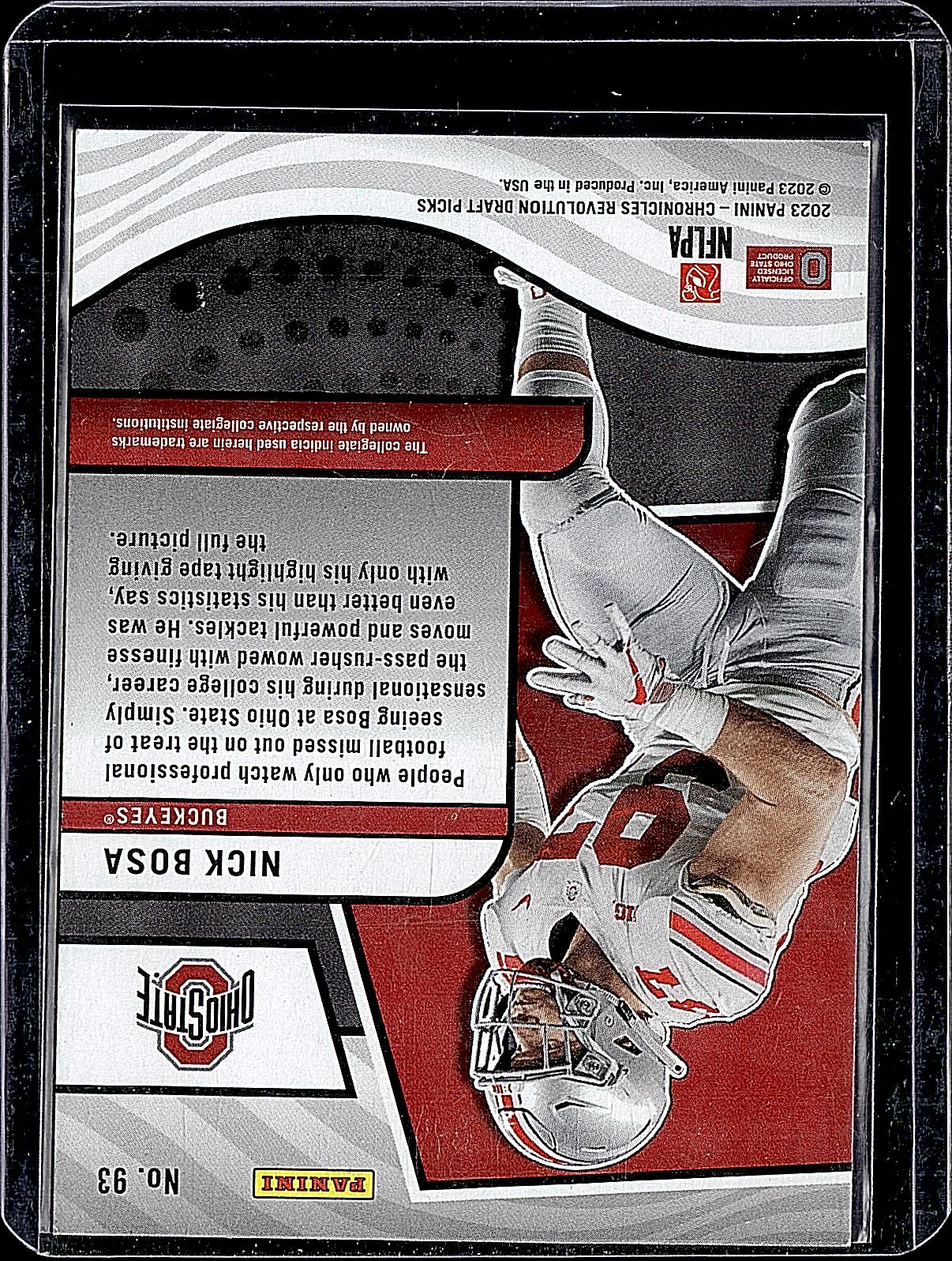 2023 Panini Chronicles Draft Picks #93 Nick Bosa Revolution