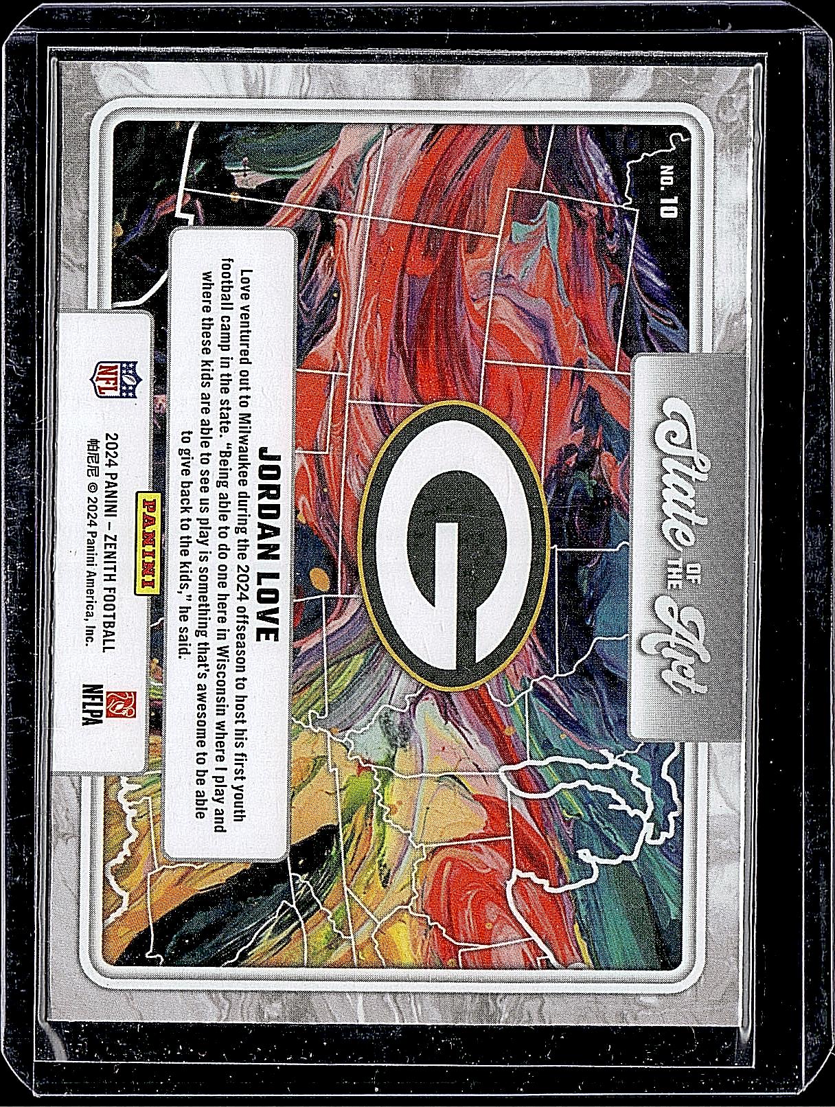 2024 Panini Zenith #10 Jordan Love State of the Art
