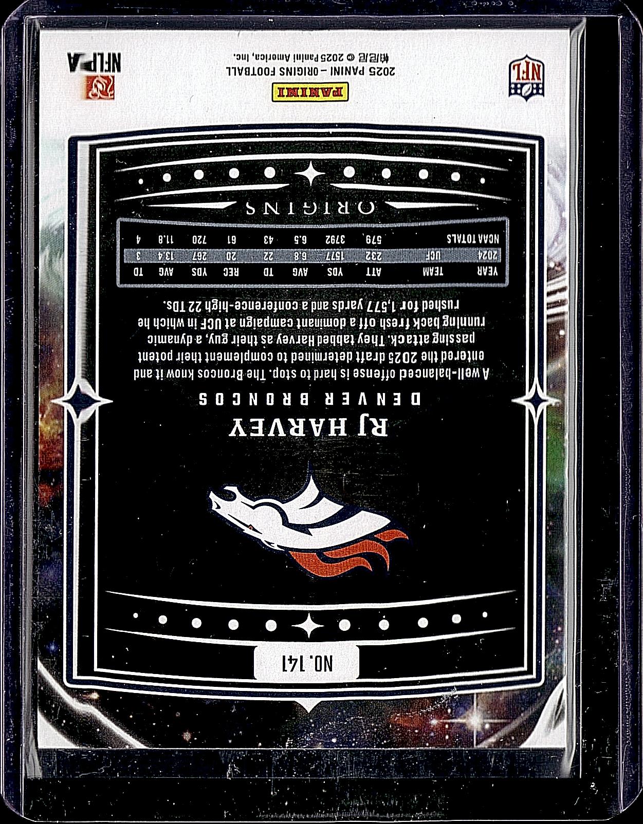 2025 Donruss Optic #208 RJ Harvey Orange #/299