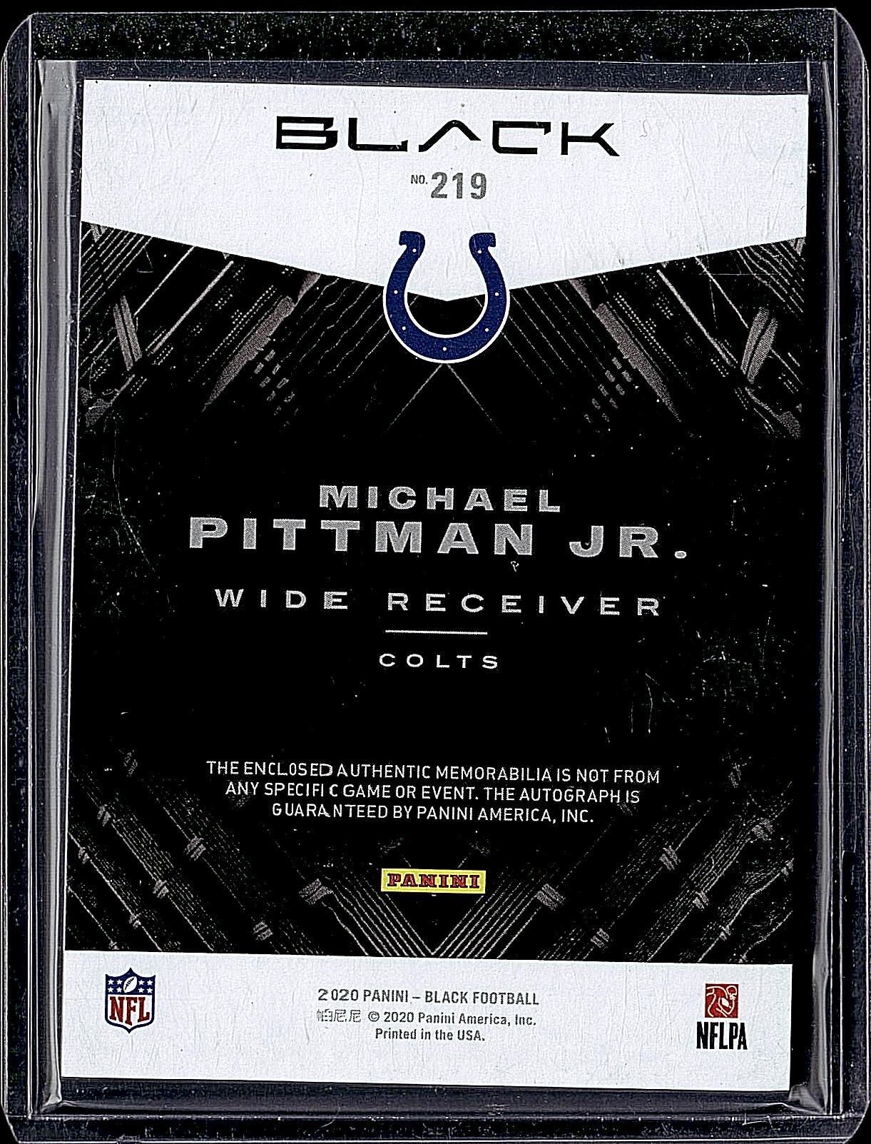 2020 Black Michael Pitman Jr. RPA Silver Ink /25
