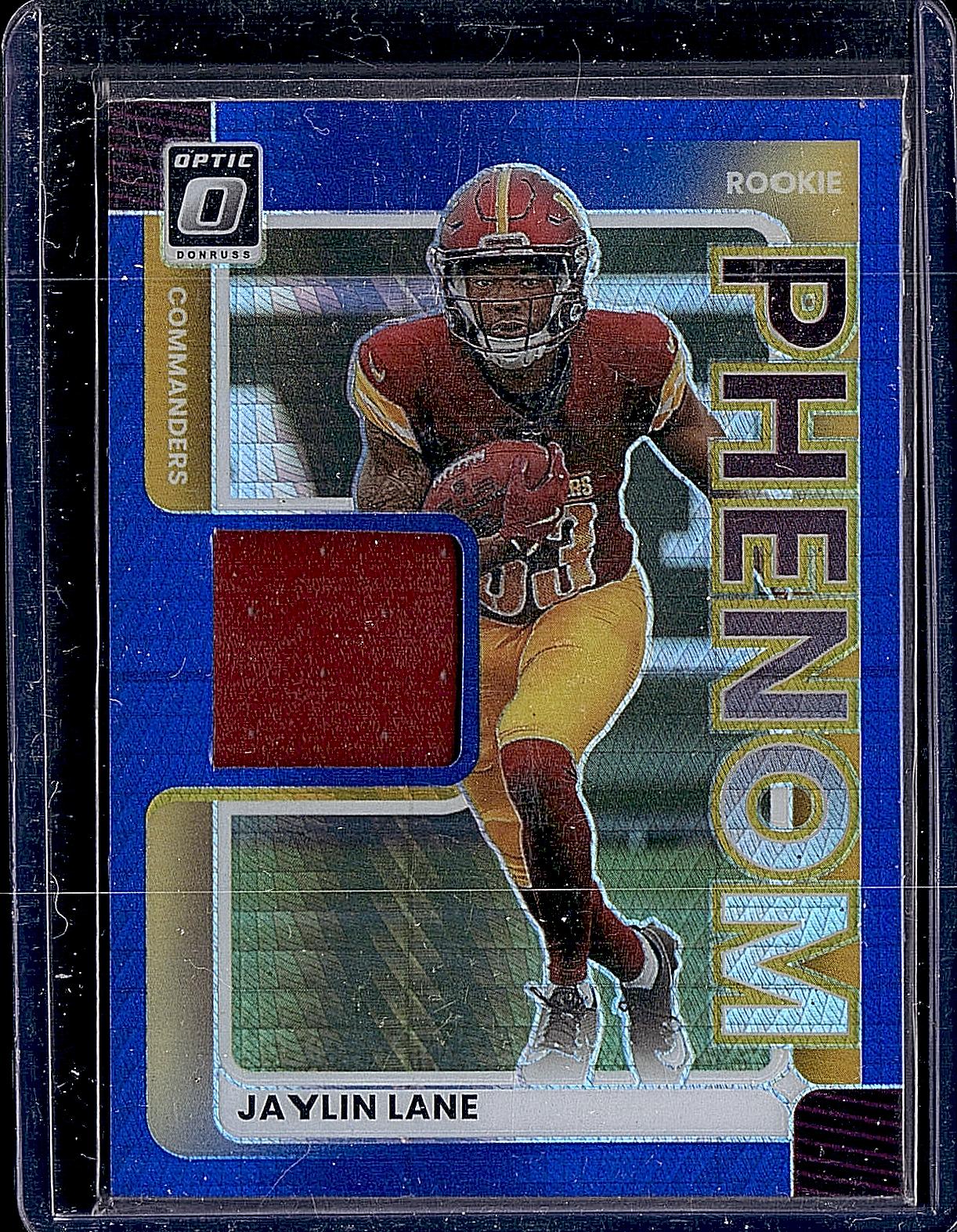2025 Donruss Optic #RPBH-JLE Jaylin Lane Rookie Phenoms Blue Hyper