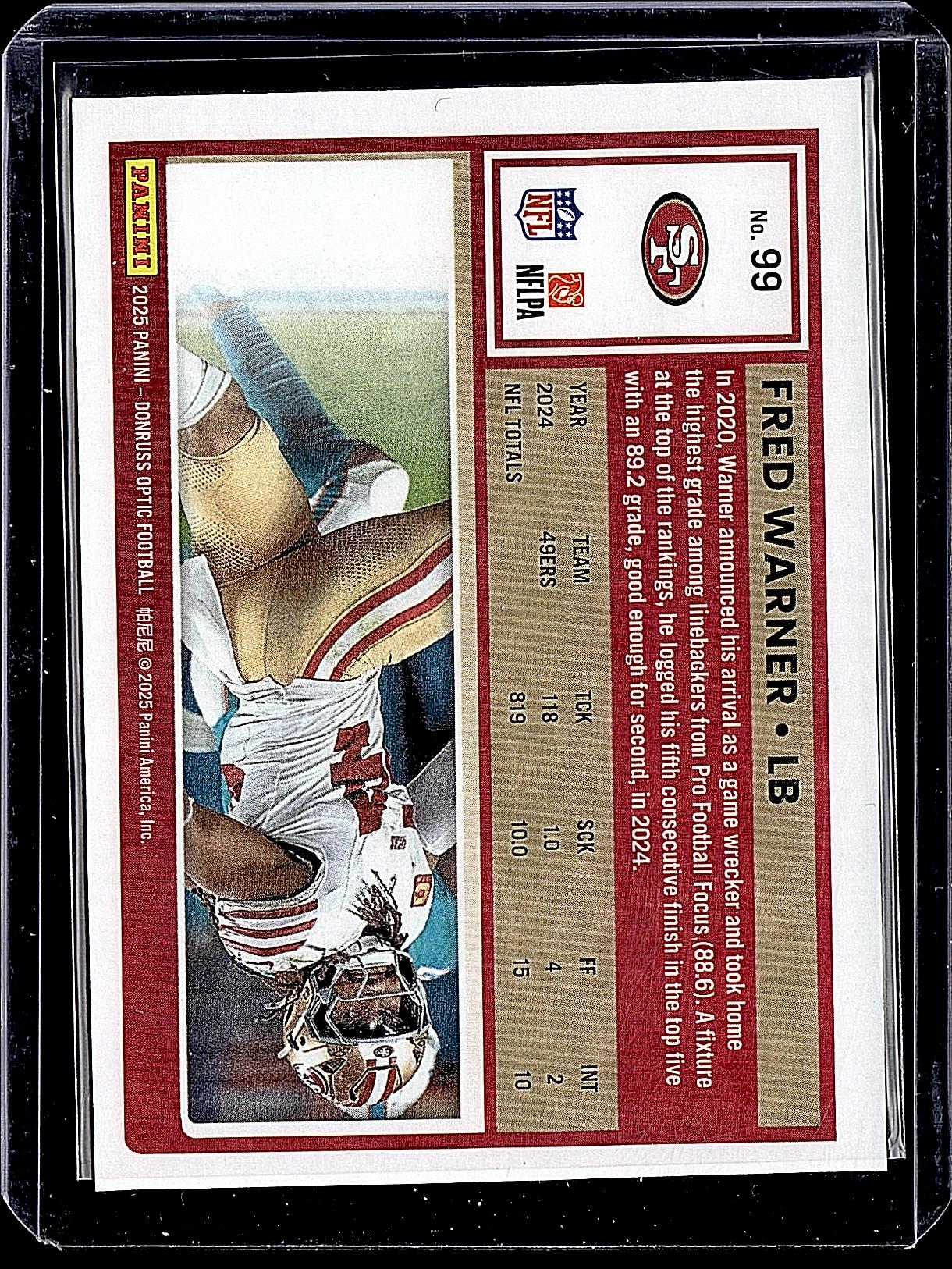 2025 Donruss Optic #99 Fred Warner