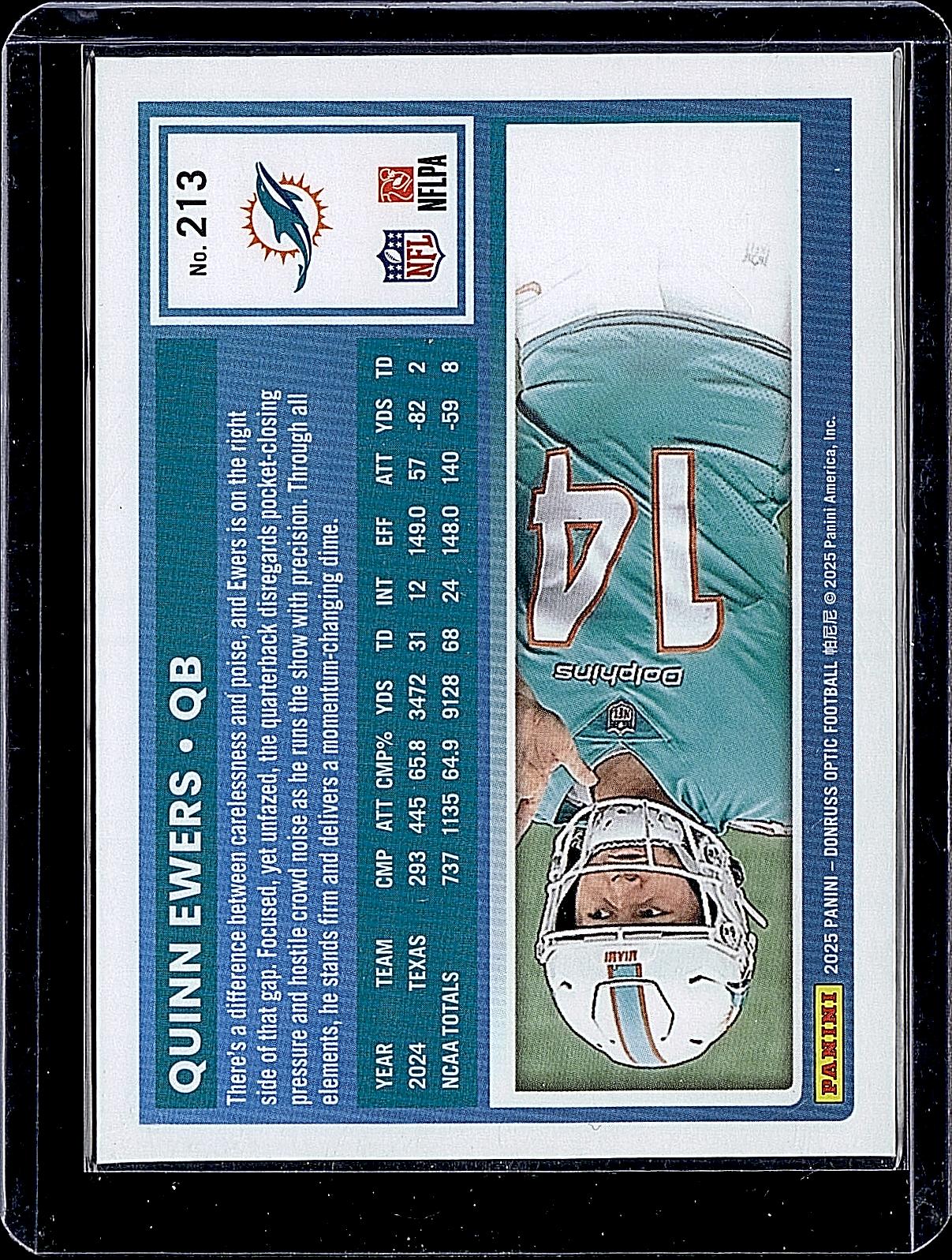 2025 Donruss Optic #213 Quinn Ewers