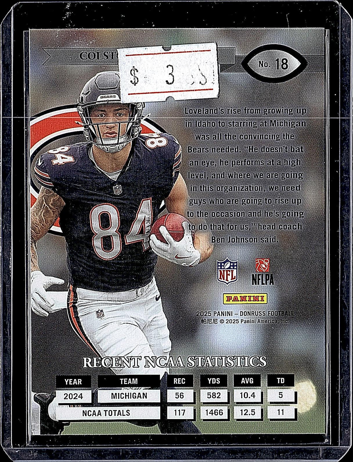 2025 Donruss #18 Colston Loveland