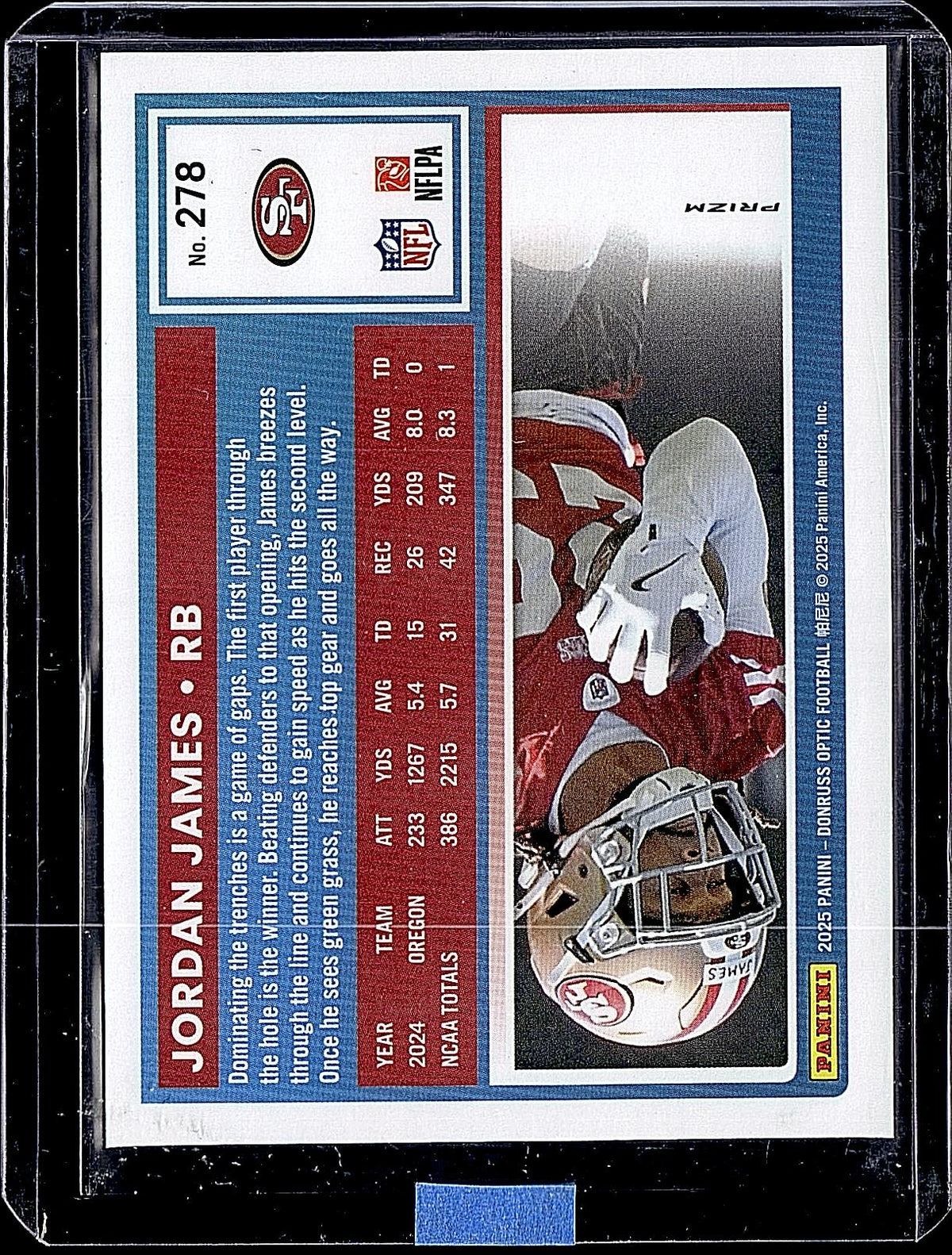 2025 Donruss Optic #278 Jordan James Purple Shock