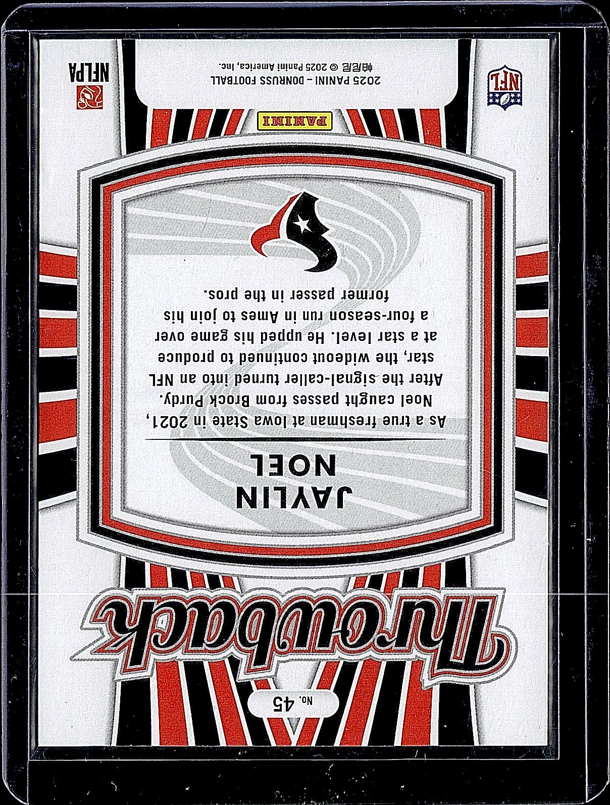 2025 Donruss #45 Jaylin Noel Rated Rookies Throwback