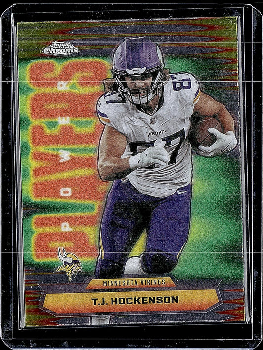 2025 Topps Chrome #PP-36 T.J. Hockenson Power Players X-Fractor