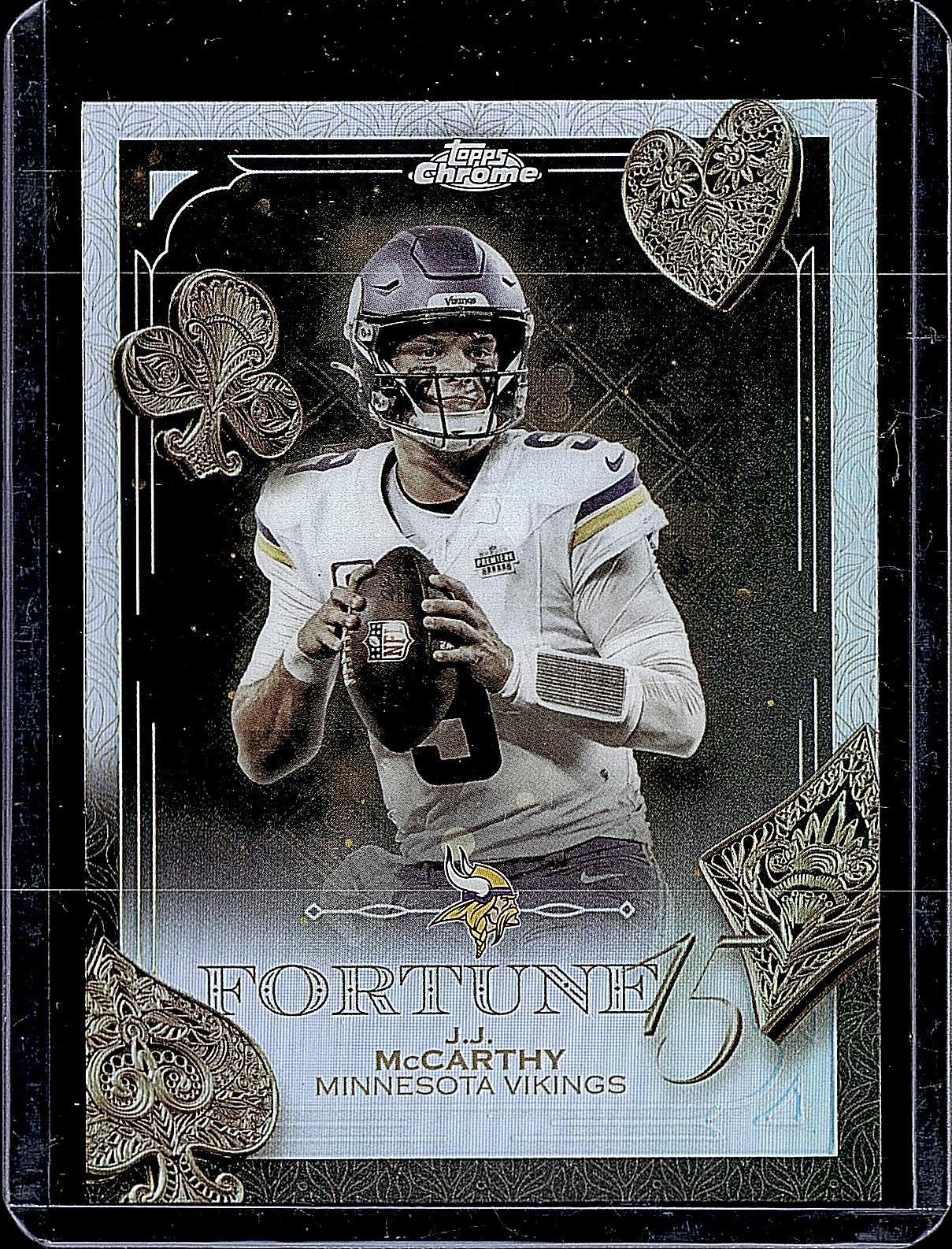 2025 Topps Chrome #F15-18 J.J. McCarthy Fortune 15 Refractor