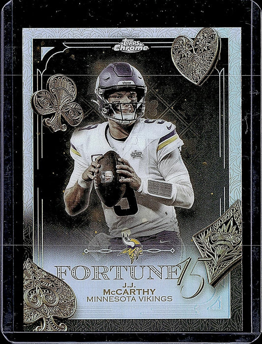 2025 Topps Chrome #F15-18 J.J. McCarthy Fortune 15 Refractor