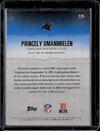 2025 Topps Signature Class #175 Princely Umanmielen Blue & Yellow