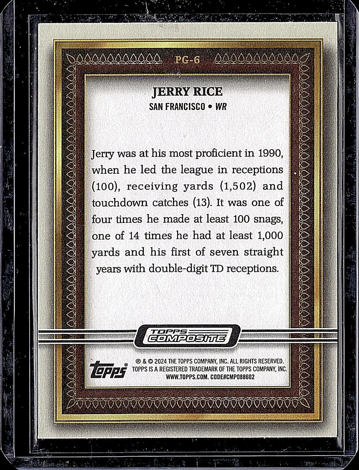 Composite #PG-6 Jerry Rice Topps Gallery