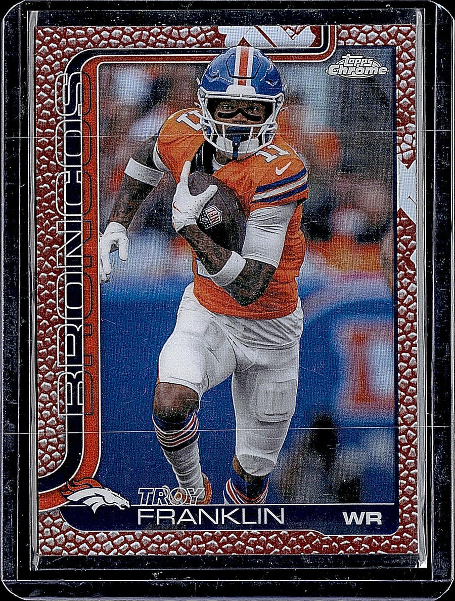 2025 Topps Chrome #91 Troy Franklin Football Leather Refractor