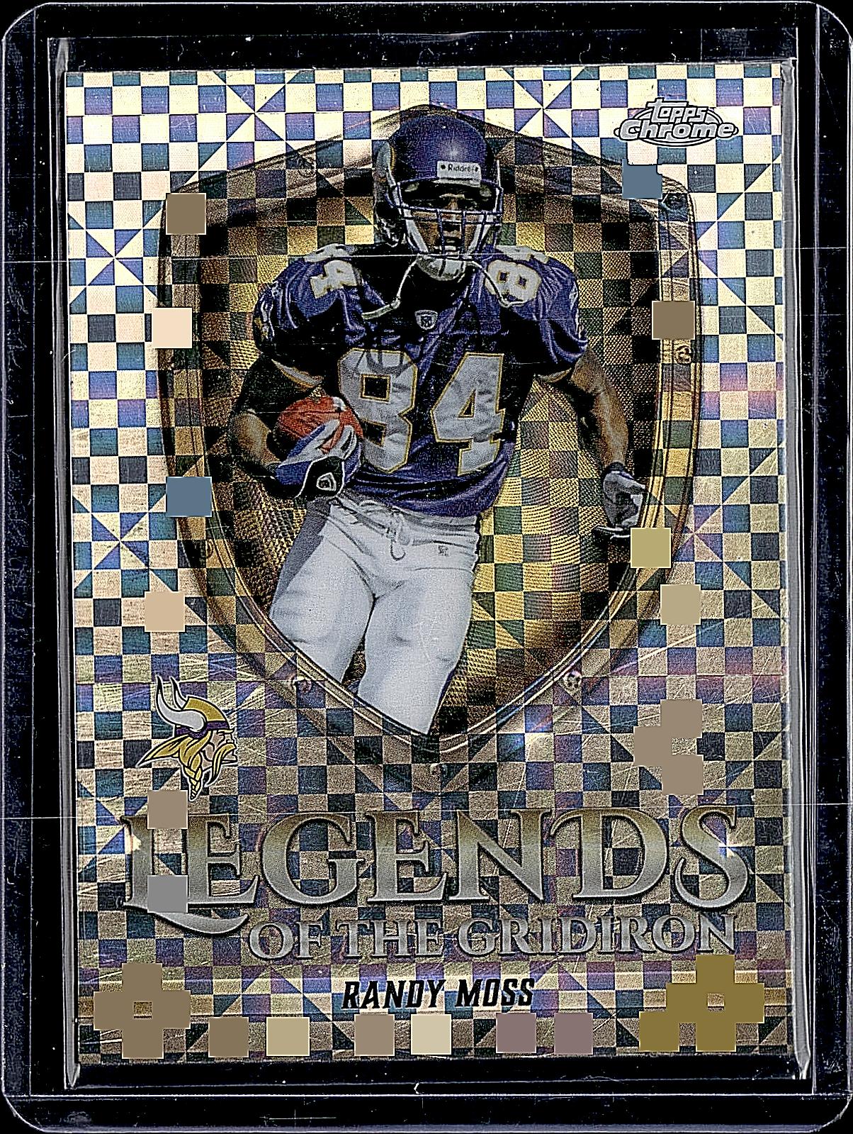 2025 Topps Chrome #LOG-25 Randy Moss Legends of the Gridiron X-Fractor