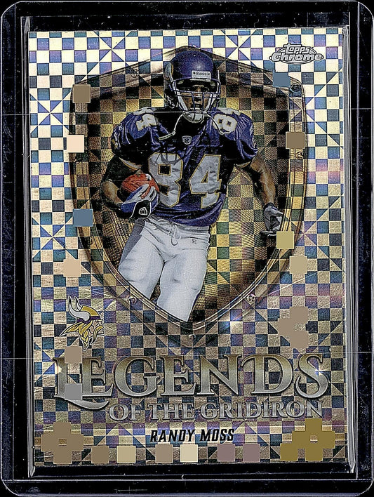 2025 Topps Chrome #LOG-25 Randy Moss Legends of the Gridiron X-Fractor