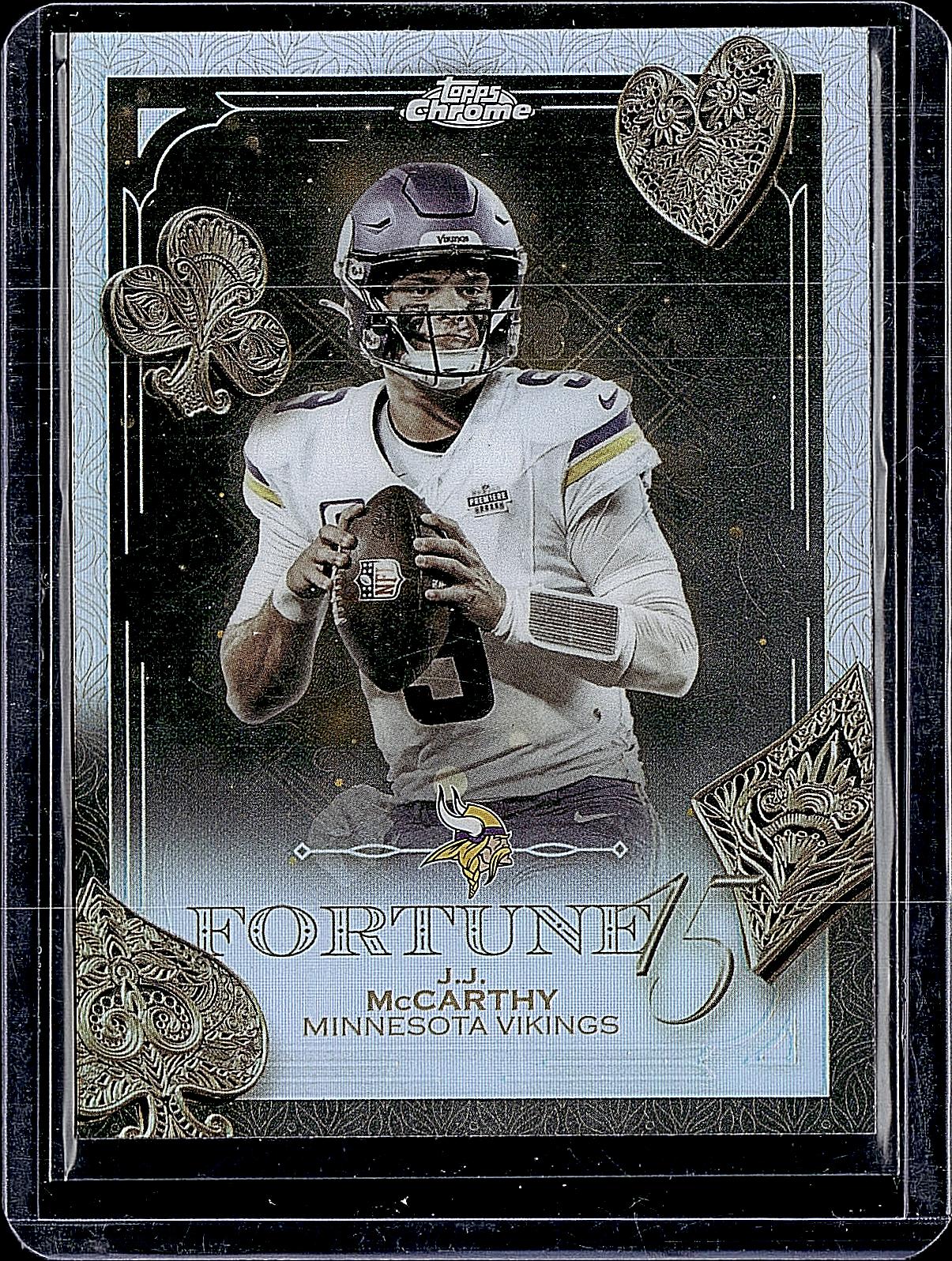 2025 Topps Chrome #F15-18 J.J. McCarthy Fortune 15 Refractor