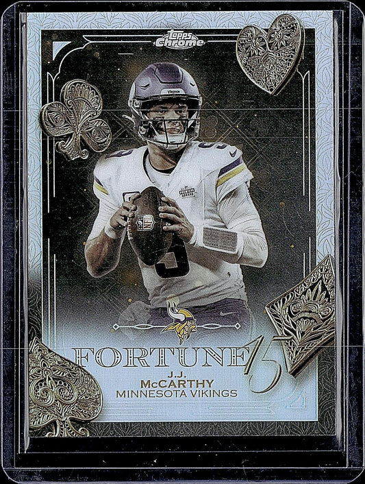 2025 Topps Chrome #F15-18 J.J. McCarthy Fortune 15 Refractor