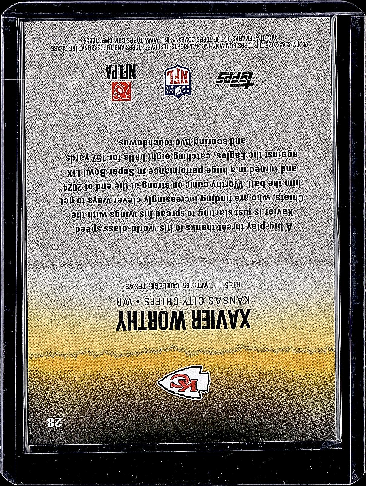 2025 Topps Signature Class #28 Xavier Worthy