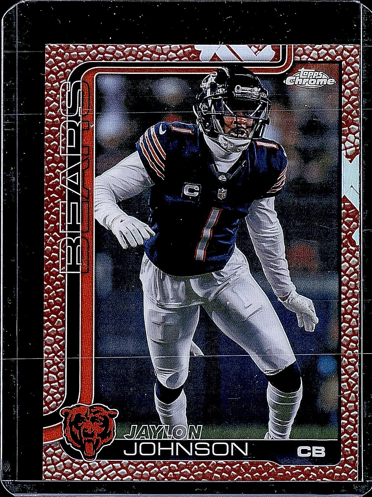 2025 Topps Chrome #57 Jaylon Johnson Football Leather Refractor