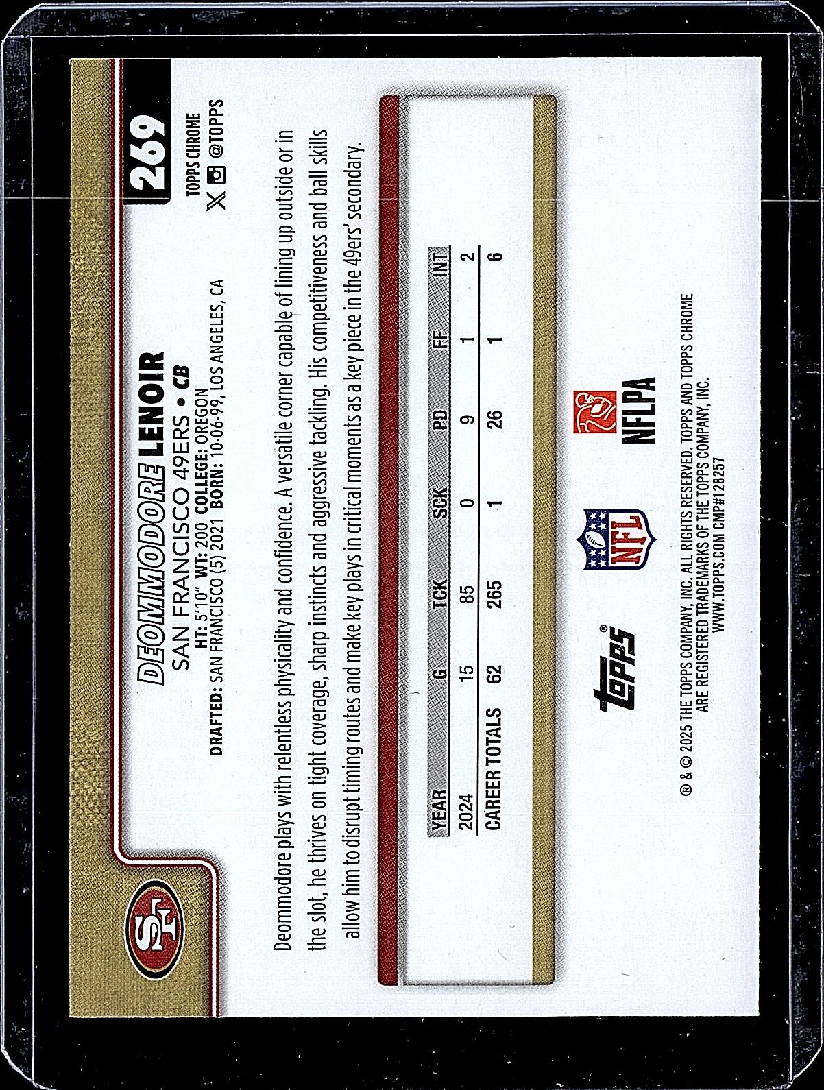 2025 Topps Chrome #269 Deommodore Lenoir