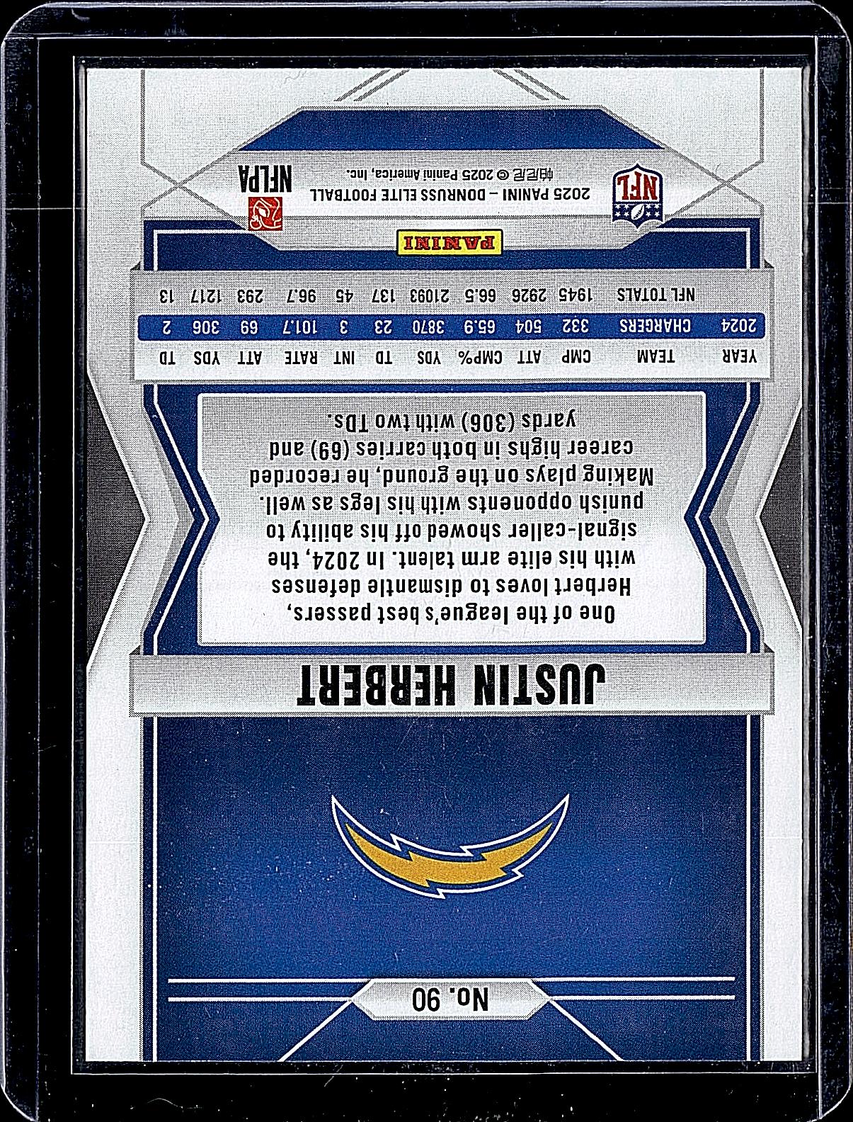 2025 Donruss Elite #90 Justin Herbert