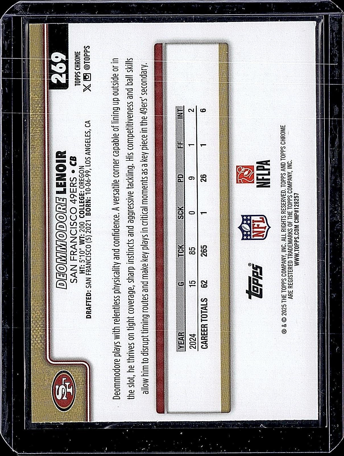 2025 Topps Chrome #269 Deommodore Lenoir Refractor